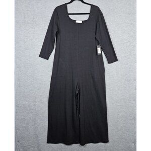 Alex & Harry Black Bree 3/4 Sleeve Wide Leg Jumpsuit Women's Size 2 NEW